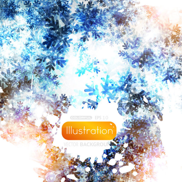 Shiny Snowflake backgrounds Illustration vector 03 snowflake shiny   