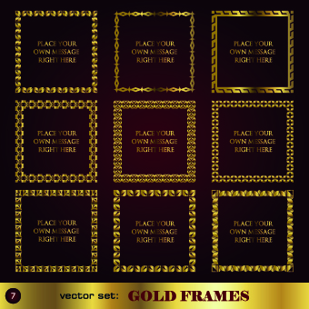 Gold frame vector set 03 gold frame   