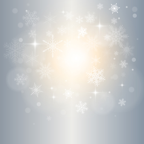 Winter snowflake with blurs background vectors 10 winter snowflake blurs background   