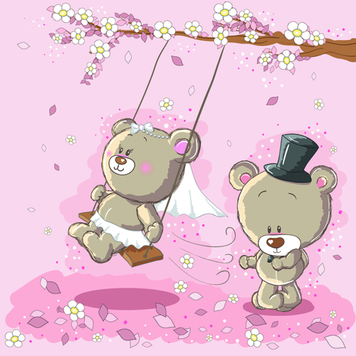 Cute bears baby cards design vector 02 cards card bears baby   