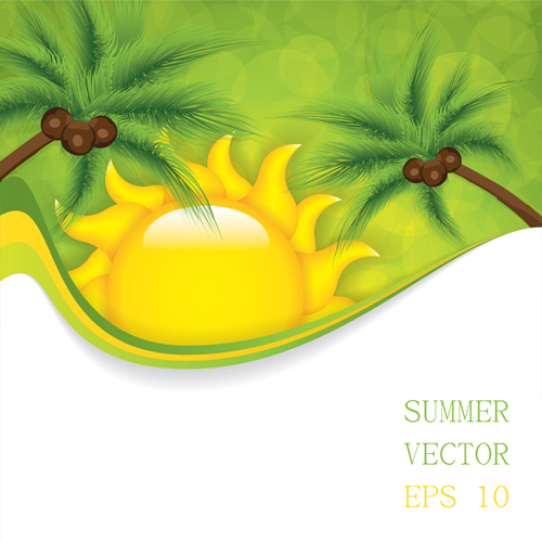 Cartoon summer sun vector background 02 Vector Background summer cartoon background   