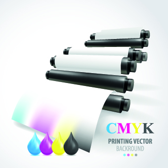 Printer CMYK design vector 03 printer cmyk   