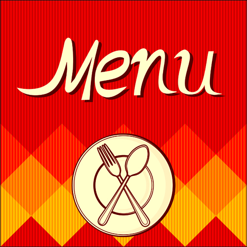 Red food menu cover vector graphic menu food cover   