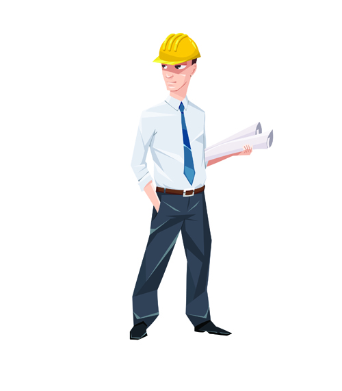 Various Building Workers design elements vector 02 worker Various elements element building   