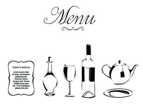 Elements of Vintage Menu cover design vector 05 vintage menu elements element cover   