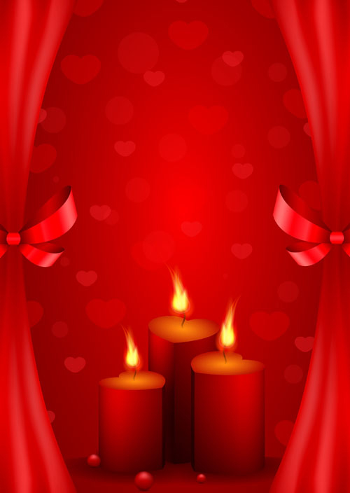 Red Style for Valentine day design vector 02 Valentine day style red   