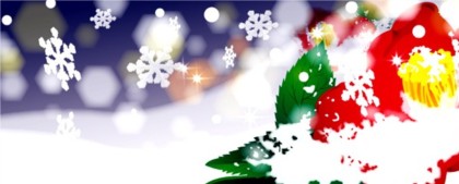 Bright dreamy snowflake banner vector snowflake dreamy bright background   