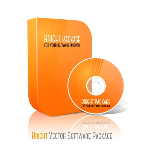 Blank CD package box vector template 01 vector template package box blank   