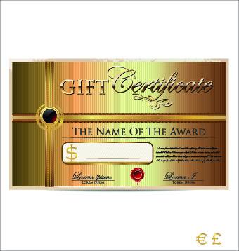 luxurious gift certificate golden template vector 01 template vector template luxurious golden gift certificate   