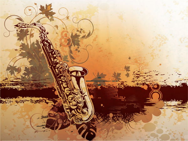 Creative vintage music background vector set 12 vintage music creative background vector background   