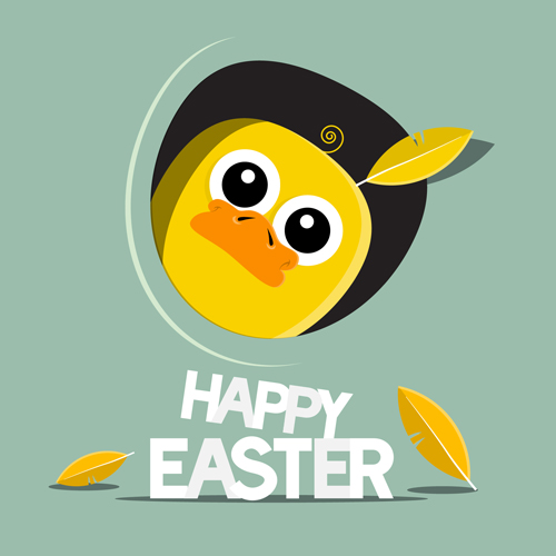 Cute animal with easter cards vector 01 easter cute cards Animal   