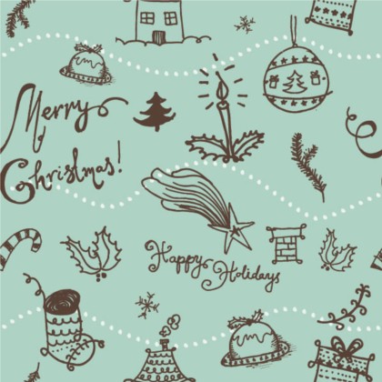 Hand drawn Christmas pattern seamless vector seamless pattern hand drawn christmas   