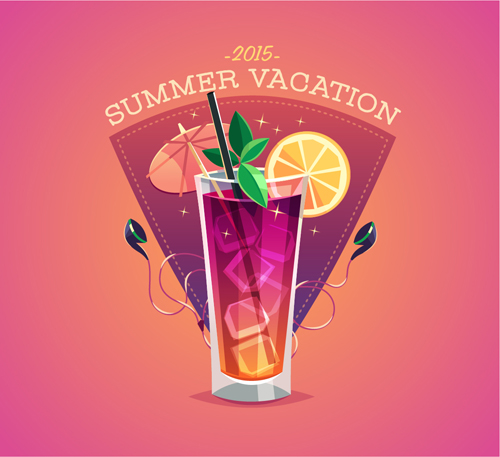 2015 summer vacation poster vintage vector 02 vintage vacation summer poster   