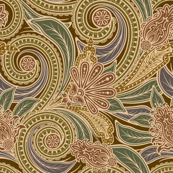 Set of pattern paisley elements vector 03 pattern paisley elements element   