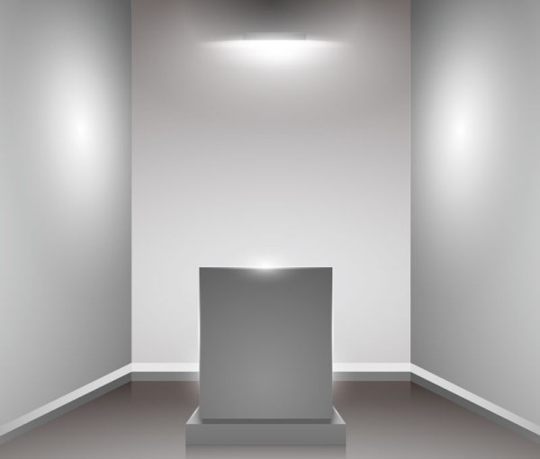 Set of Interior showroom and light wall vector backgrounds 05 wall light Interior showroom interior   