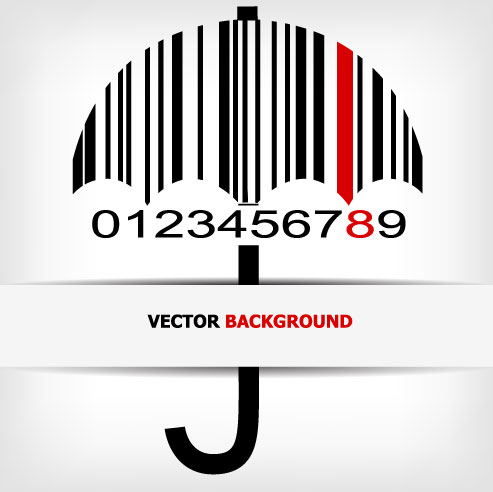 Creative Barcode background vector set 04 creative barcode   