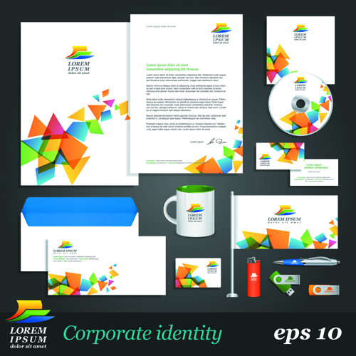 Corporate Identity Kit vector Templates 04 vector template templates template kit identity corporate   