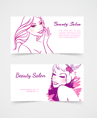 Exquisite beauty salon business cards vector material 06 vector material material exquisite business cards business card business beauty salon   