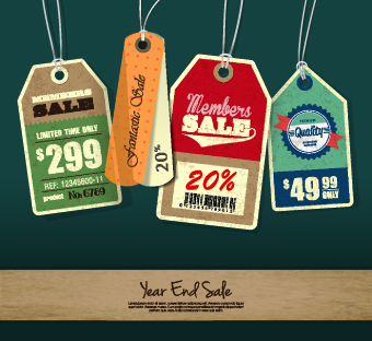 Sale tag poster retro style vector 05 sale Retro style Retro font poster   