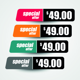 price sticker design vector 01 sticker price   