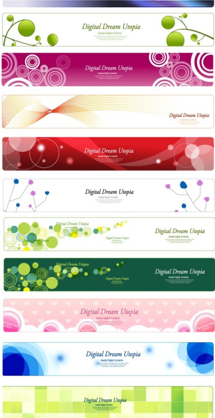 Set of banner modern vector modern banner   