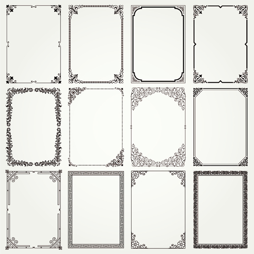 Vintage frames ornaments vector set 02 vintage ornaments ornament frames   