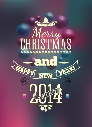 2014 Merry Christmas Poster design elements vector 02 poster merry element design elements christmas 2014   