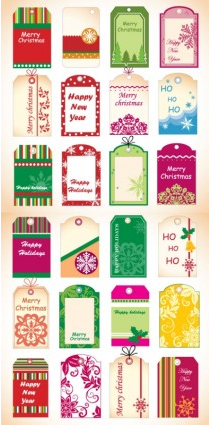 Christmas tags vectors set tags christmas   