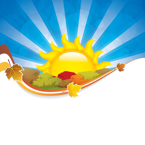 Cartoon summer sun vector background 04 Vector Background sun summer cartoon background   