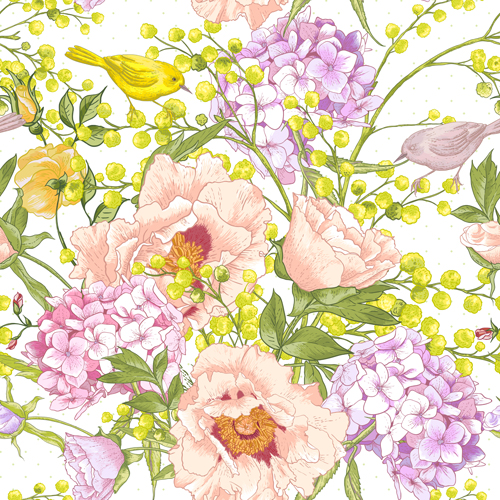 Drawing spring flower vector background art 02 spring flower drawing background   