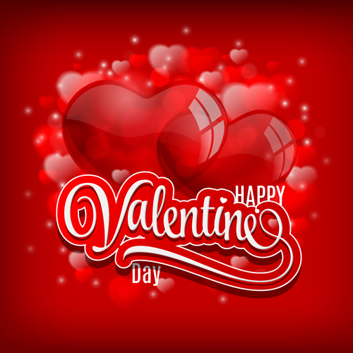 Transparent heart with Valentine background vector 01 Valentine transparent heart background   