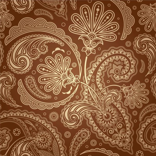 Set of pattern paisley elements vector 01 pattern paisley elements element   