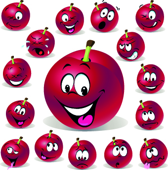 Cartoon Funny Fruit vector 02 funny food cartoon   