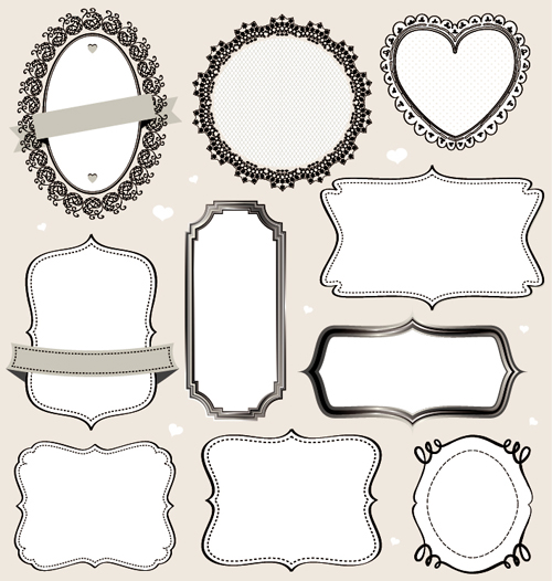 vintage labels frames vectors 02 vintage labels frames   