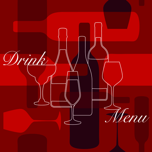 Vector cover wine menu design graphics 03 wine menu cover   