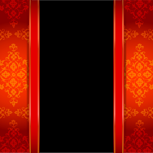 Ornate red with black background vectors 03 ornate black background background vector background   