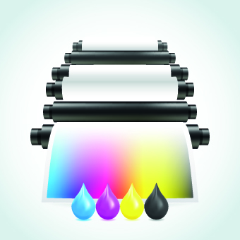 Printer CMYK design vector 05 printer cmyk   