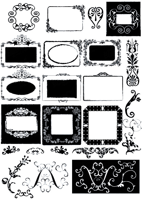 All kinds of frame 3 vector vector lace decorative border vector practical picture frames photo frame lace border   
