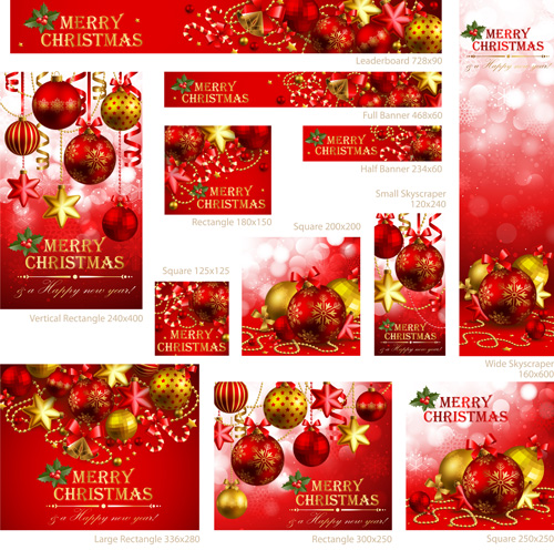 Colored xmas design decor vector material 02 xmas material colored   