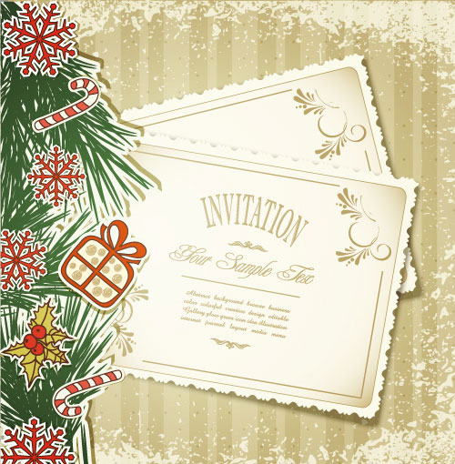 Set of Christmas design vector background 05 christmas   