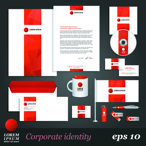 Corporate Identity Kit vector Templates 05 vector template templates template kit identity corporate   