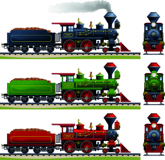 Steam locomotive design vector graphic vector graphic steam locomotive   
