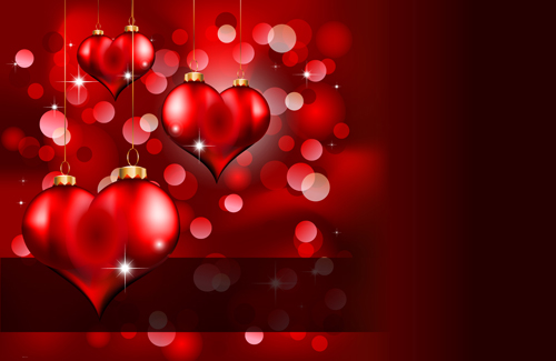 Romantic Love background with Valentine vector 05 Valentine romantic love   