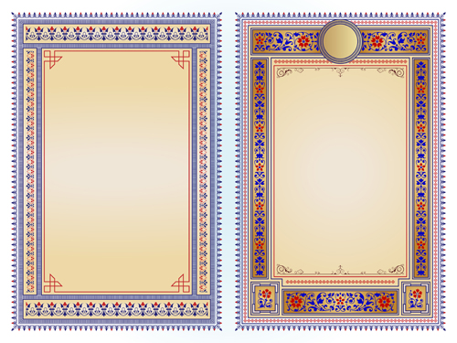 Ethnic style frames vector material style material frame ethnic   