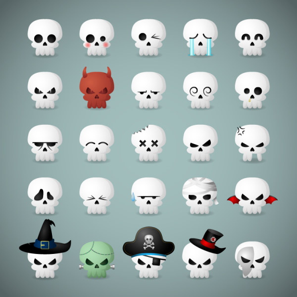 25 Kind funny skull icons skull icons funny   