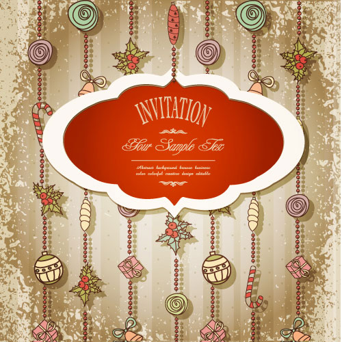 Set of Christmas design vector background 04 christmas   