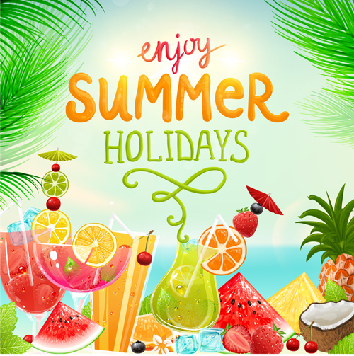 Creative Summer Holidays vector Backgrounds 05 Vector Background summer holidays holiday backgrounds background   