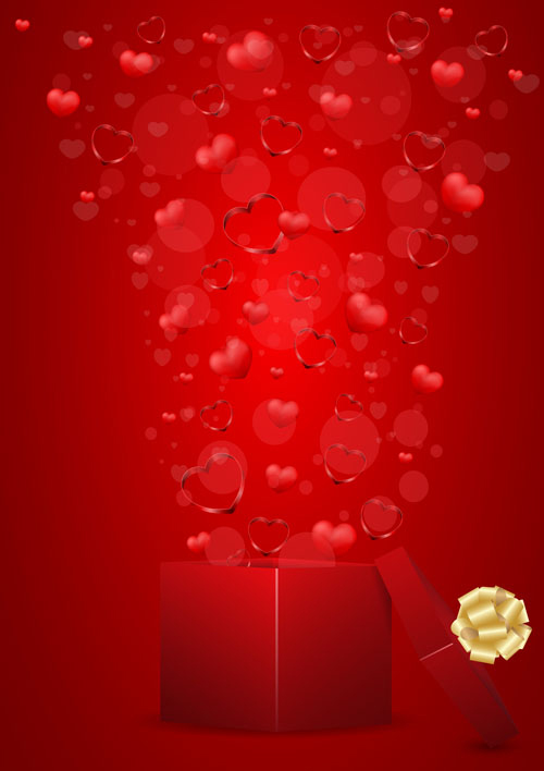 Red Style for Valentine day design vector 01 Valentine day style red   