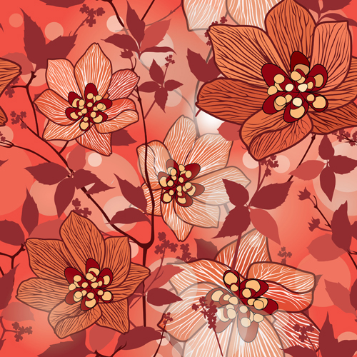 Floral seamless pattern hand drawing vector 03 seamless pattern hand floral drawing   