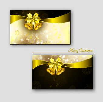 Christmas golden greeting cards vector 01 greeting golden christmas cards   
